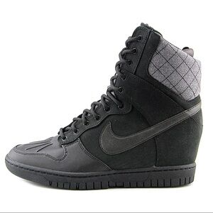 Nike Black and Gray High-Top Athletic Shoes